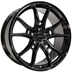 Anovia AN-10 Black w/ Dark Tint Machined Spoke Faces 19x8.5 +35 | 5x120 (ANO0101985512035GB)