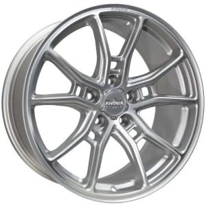 Anovia AN-10 Silver w/ Machined Spoke Faces 18x8.5 +35 | 5x114.3 (ANO0101885511435SI)